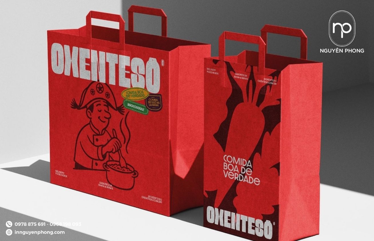 Thiết kế bao bì thực phẩm trên túi giấy